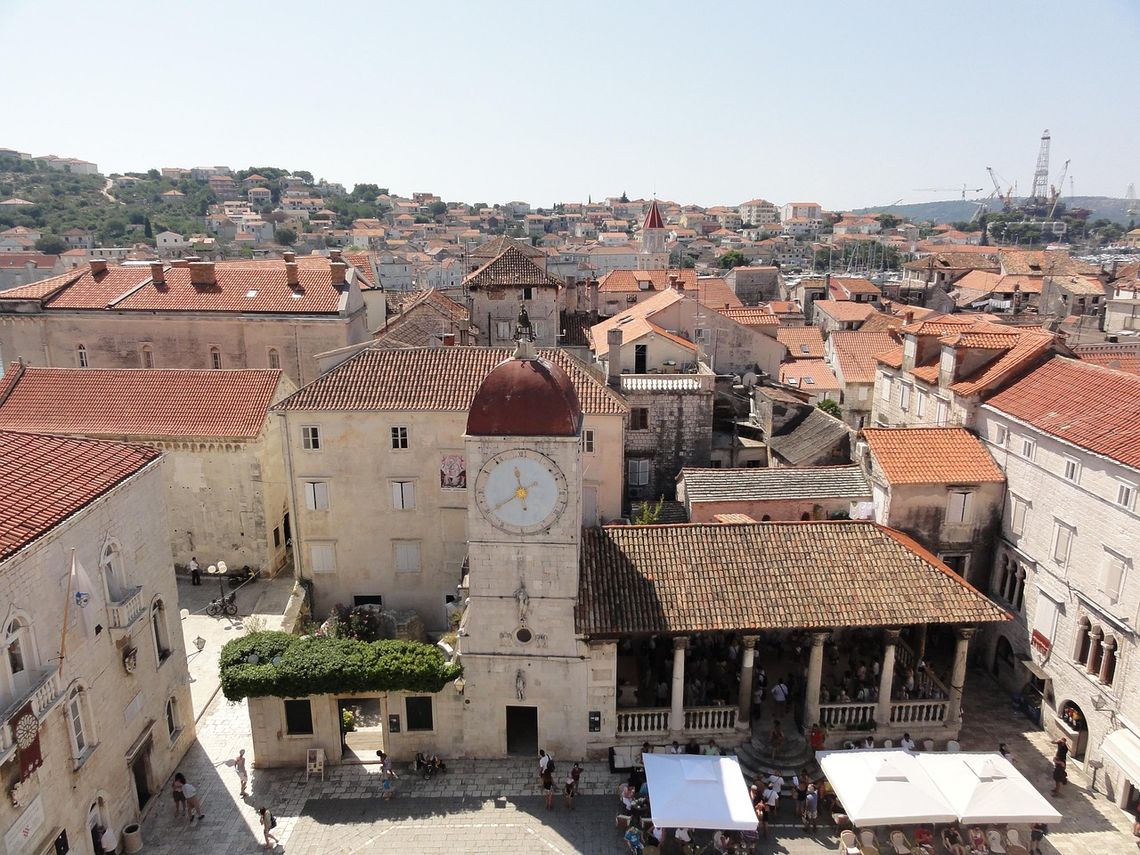 above the roofs of trogir 73175 1280